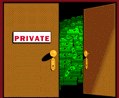 [Door with money.  Behind the doors in corporate America, you have payola.  Lots and lots of money.]