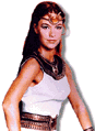 [She's feisty, she's dressed like a super-hero. Just like in the comic books.]