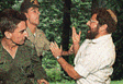 [There was this show on T.V. called When Animals Attack, and it was hillarious, if only for one part.  A guy had coated himself in deer musk and was taunting a deer while his wife was video taping it, and the deer attacked him.  She was saying on the voice-over 'I wqas watching my husband being killed.' The whole time the camera didn't wobble a bit.  Weird. ]