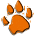 [This is a photo of a paw. Actually, a cartoon of a logo of a paw print.]