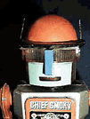 [Photo of a robot, Chief Smoky, who presumably makes sure kids smoke... er, don't smoke.]