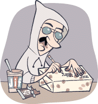 [i forgot that they put roofies in the cocktails there. or something heinous.
anyway, three drinks later and a short stuble home, i clutched the toilet,
past out in rockstar's bed to wake with the alarm and examine the wastebasket 
while the bathroom was occupied.  ]