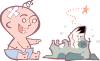 [Baby Playing with Dead Dog]